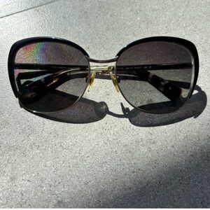 Dolce & Gabbana Black Frame Sunglasses with Gold Accents